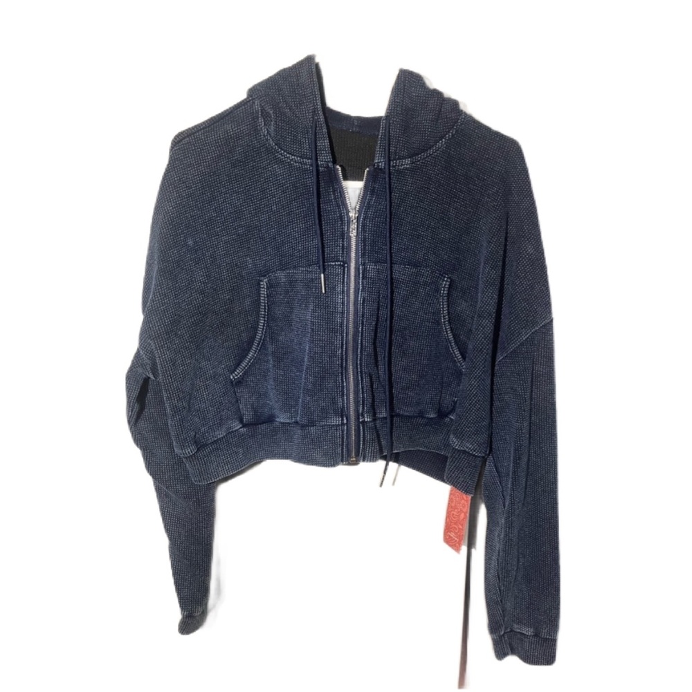 Blue Cropped Hoodie